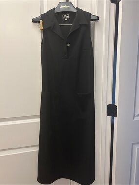 D&G Black Sleeveless Polo Shift Dress
